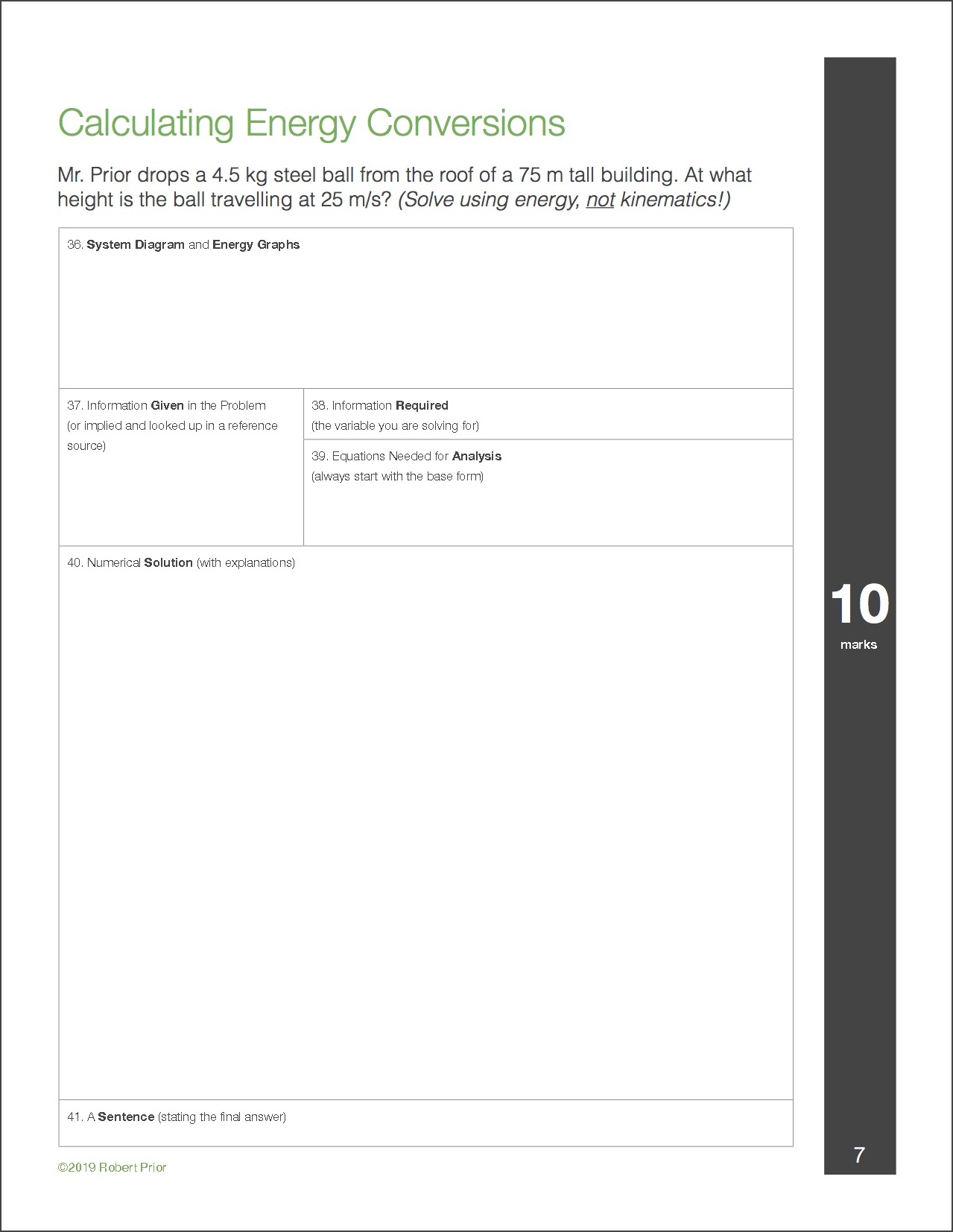 Sample Test Problem